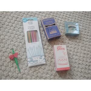 Lot Of Vintage Birthday Candles Fairy, Wilton, Penn Wax